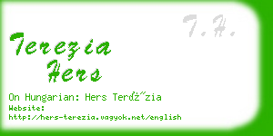 terezia hers business card